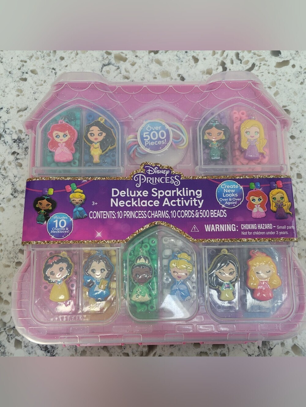 NWT Deluxe Sparkling Necklace Activity Set - Disney Princess - 520pc, DIY